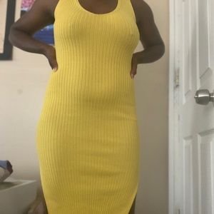 V neck summer cotton dress